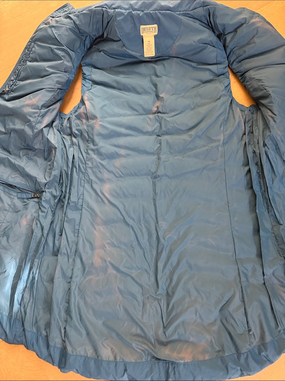 Duluth Trading Company Down Right Blue Quilted Tunic Puffer Vest- GUC - Picture 7 of 10